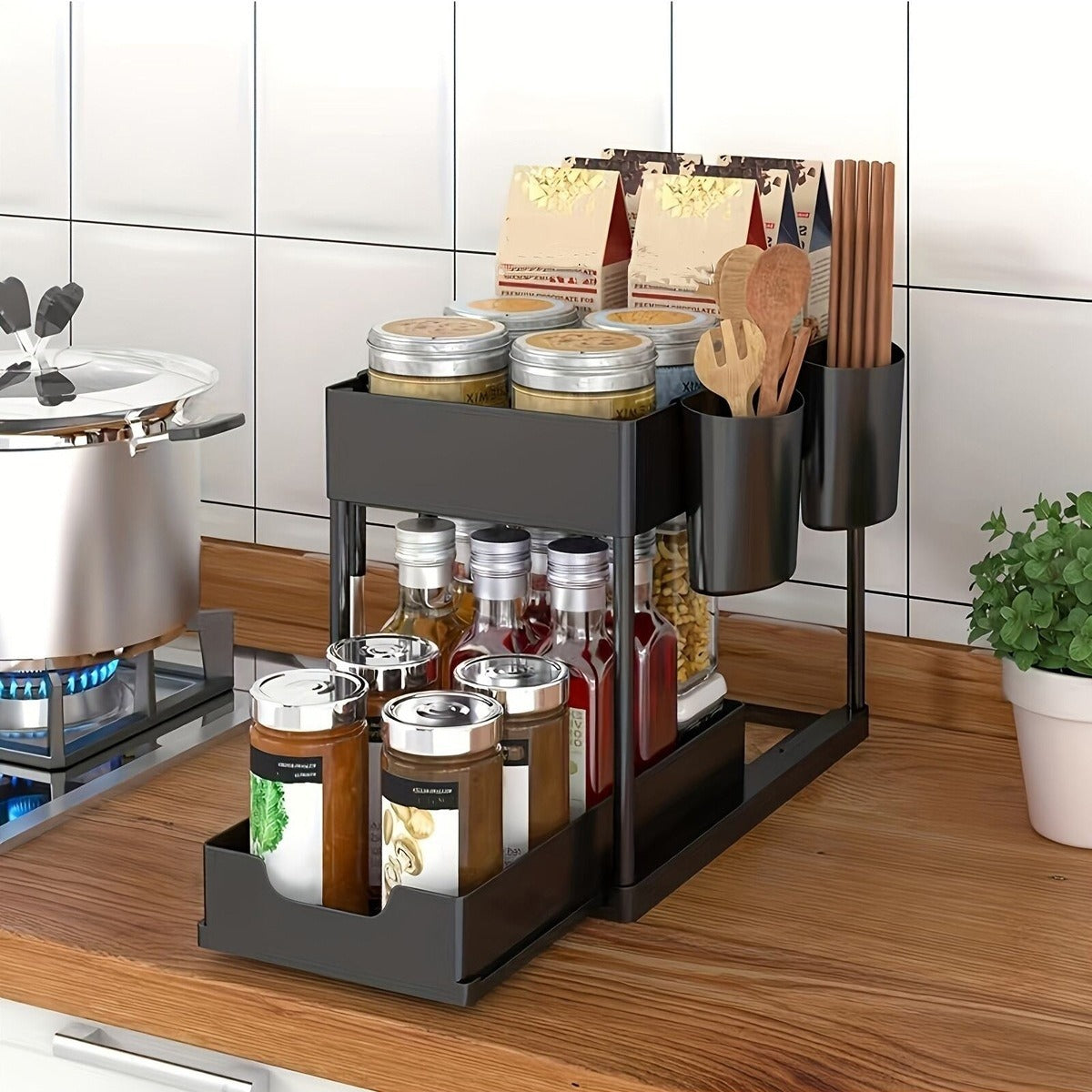 Table Pull-out Storage Rack