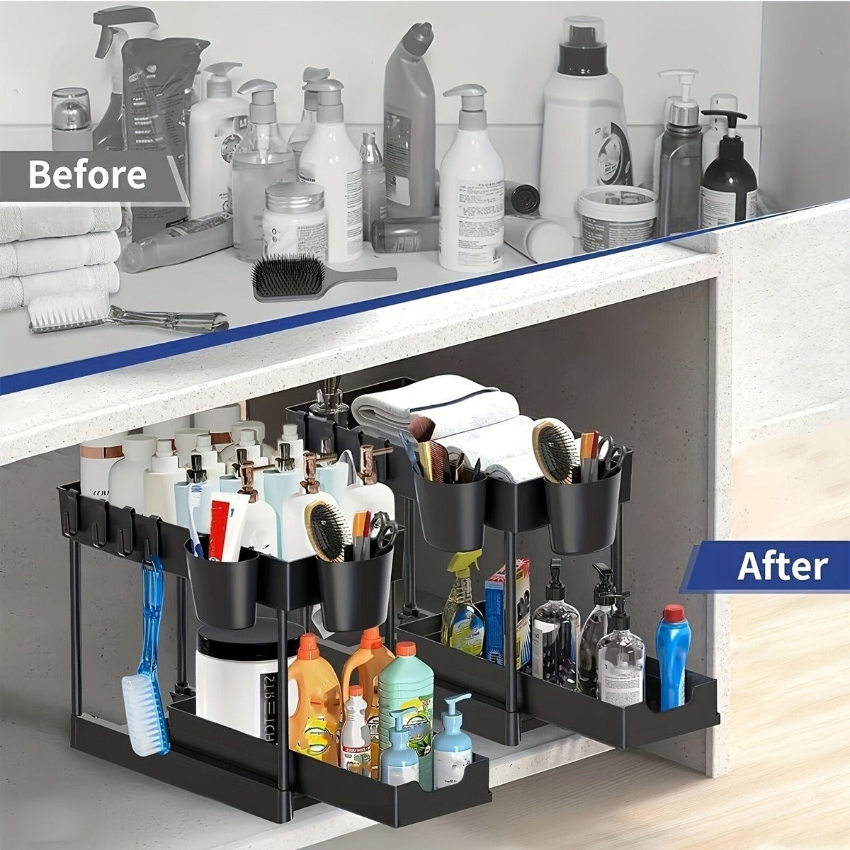 Table Pull-out Storage Rack