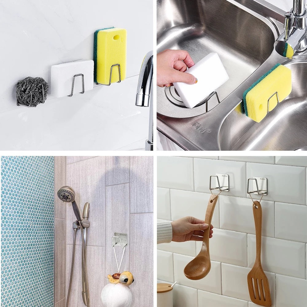 Self-Adhesive Sponge Rack for Kitchen Sink - 304 Steel