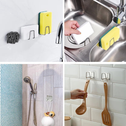 Self-Adhesive Sponge Rack for Kitchen Sink - 304 Steel